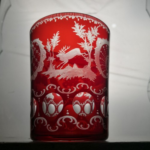 überfangglas vase - Überfangglas,,