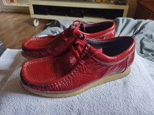 Sioux Grashopper Schnürschuhe Schuhe Leder Lack Rot Gr. 37 / 4, Loafer Mokassins