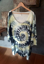 Angel of Style, Shirt, lang, Batik, grün/gelb, Gr. 52/54  TOP