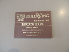 Honda GL 1100 DX GoldWing Rider s manual de explicaciones manuel du conducteur