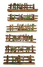 6 Stück antiker Zaun für eine Krippe um 1920/30  (# 17434)