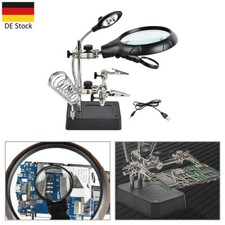 Dritte hand mit lupe - mit, löt-und
