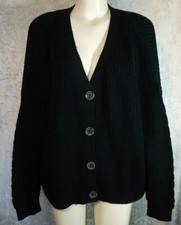 BONPRIX SCHWARZ LAGENLOOK WEICHE STRICK TUNIKA JACKE  Gr. 50 52 54