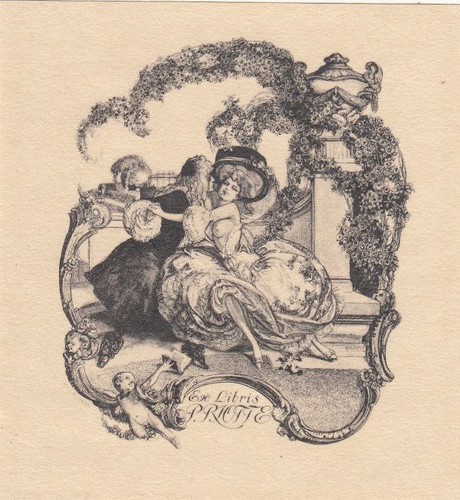 Exlibris bookplate lichtdruck - exlibris,