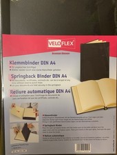 Veloflex 4944 080 - Klemmbinder A4 mit Ledernarbung schwarz 2cm breit klemmmappe