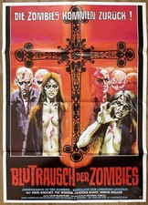 RACHE DER ZOMBIES Paul Naschy Deutsch 1Sh Filmplakat EX-Leon Klimovsky