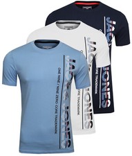 Jack & Jones Baumwolle Herren Tee Crew Neck T-Shirt mit Logoprint 3er Set