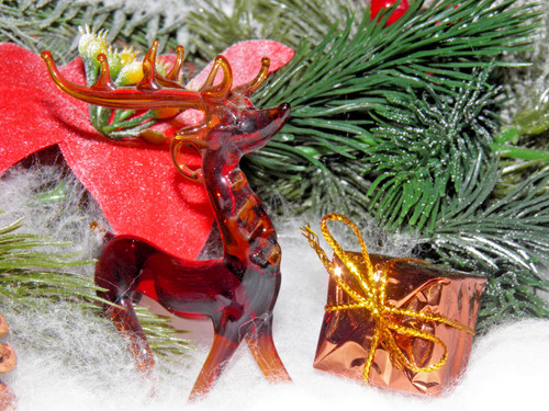 Glasfigur hängend hirsch - hängend,