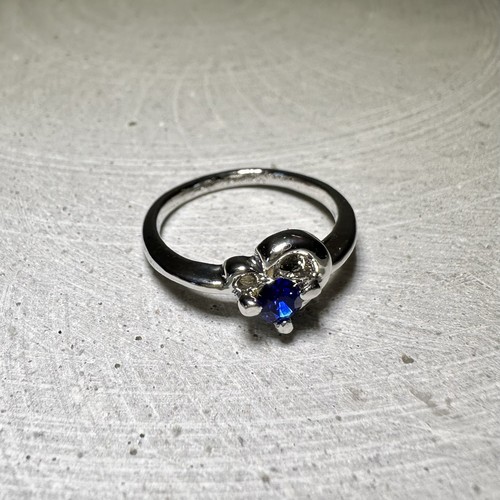 Ring versilbert blau zirkonia - blau,