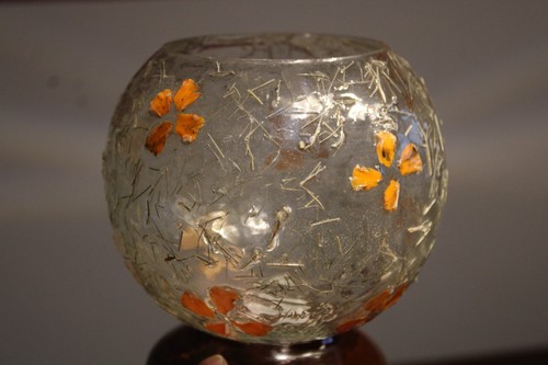 Windlicht vase aus glas mit - /,