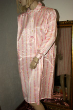 Edles BAUMWOLLSATIN  Negligee* Nachtkleid bezaubernd geblümt rosa süß 44