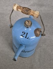 Alte 2L Emaille Petroleumkanne Jugendstil Petroleum Füllkanne für Petroleumlampe