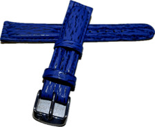 Leder Ersatzarmband Uhrenarmband 18  mm blau Struktur 70018004C