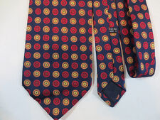 STEFANO RICCI Italy Krawatte Ornamente reine Seide dunkelblau weinrot gold/Ha