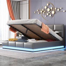 LED Lederbett 160x200 cm