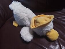 Primark Stofftier Kuscheltier Plüschtier Ente Gans in Weiß mit Gelben Hut 30 cm