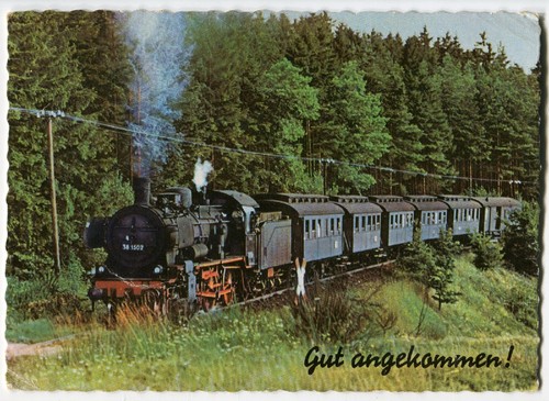 Personenzug dampflok 38 - ak,