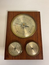 Wetterstation Fischer Thermometer Barometer Hygrometer Holz Sammler