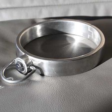 Schweres Stahl HALSBAND Abschließbar, Halskorsett Fetisch Bondage Eisen Halsreif