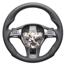 VW Lenkrad Touareg 7P Tuning Neu Beziehen Naht silber 57944