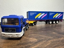 Siku LKW MAN 1:55, Dolly, Anhänger Internationaler Container Dienst, unbespielt
