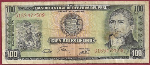 Peru 100 soles 108 - peru, p-108