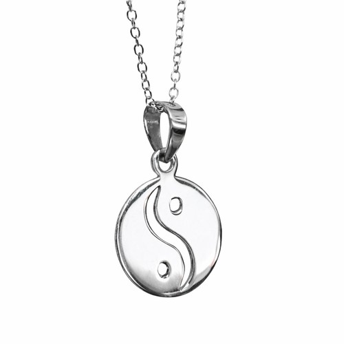 Yin yang anhänger halskette - yin,