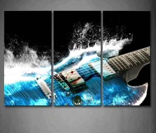 Gitarre wandbild leinwand - gitarre,