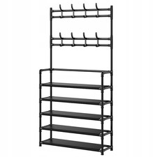 SCHRANK, REGAL, SCHUHREGAL, HÜTE, KLEIDERBÜGEL AUS STAHL, 5 EBENEN