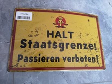 DDR Grenzschild Staatsgrenze