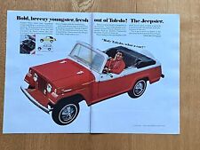 Kaiser Jeep Jeepster Cabrio Commando Original 1967 Vintage Werbung Advert