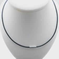 2 mm Kautschukband, Kautschukkette schwarz mit Steckverschluss, Halskette, Gummi