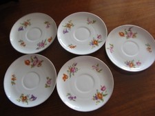 Rosenthal Balmoral/ Deutsche Blume 4 +1 gratis Kaffee Untertassen  à 14,5 cm