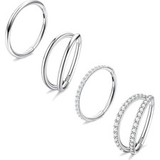 Nasenpiercing Ring 4er Set