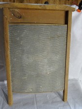 Altes Waschbrett 56,5 x 39,5 - Rubbelbrett Zink, Blech, Holz, Deko, Shabby