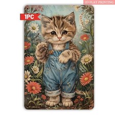 Blechschild niedliche Katze im