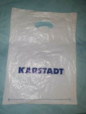 alte Tragetasche Plastiktüte Einkaufstüte KARSTADT - 31 x 42cm - Rarität Sammler