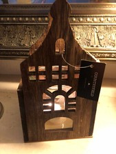 Holz-Laterne Windlicht Haus