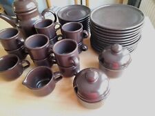 runstkales Kaffeeservice für 10 Personen, Wächtersbach, dunkelbraun