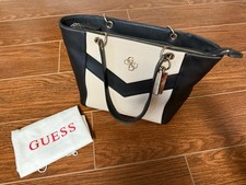 GUESS Damen Handtasche - Groß - Schwarz/Beige