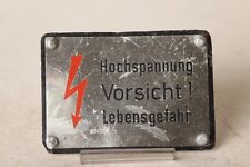 Deutsche Bahn  Schild  "Hochspannung Vorsicht!"  aus Reisezugwagen (217222)