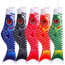  5 Pcs Japanische Karpfenfahne Karpfenflaggen Japanisches Koi-Banner