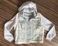 Jeansjacke  mit Sweatärmel, Kapuze    Gr.  42             *NEU*