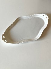 Rarität: Richard Ginori Vecchio Italien Weiß Porzellan Tablett TOP NP 135,-€