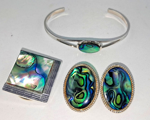 Retro schmuckset see - schmuckset, opal