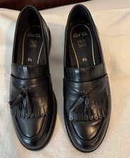 Ara Damenschuhe, Halbschuhe, Loafer, schwarz Leder, Gr. 40, 6,5