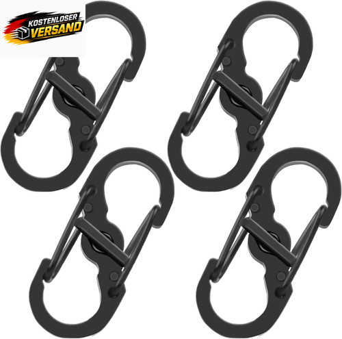 Karabiner edelstahl 4er pack - edelstahl, 4er-pack
