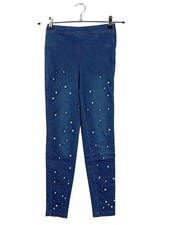 CALZEDONIA Jeggings Damen Hose Gr. DE 34 blau Party-Look