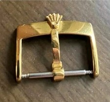 Rolex Original Dornschließe Schließe 18mm Edelstahl mit Echtgold vergoldet NEU