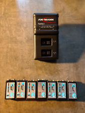 7 x 9V Volt Akku + Ansmann Ladegerät + auto. Abschaltung